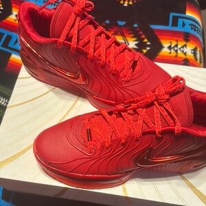 Nike Red Basketball Sneakers Bold Design
